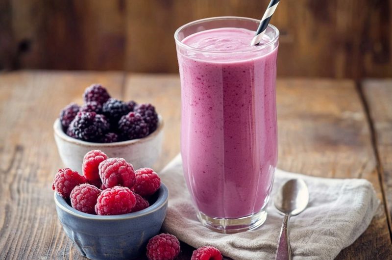 Batido de frutos rojos en el Ninja Slushi