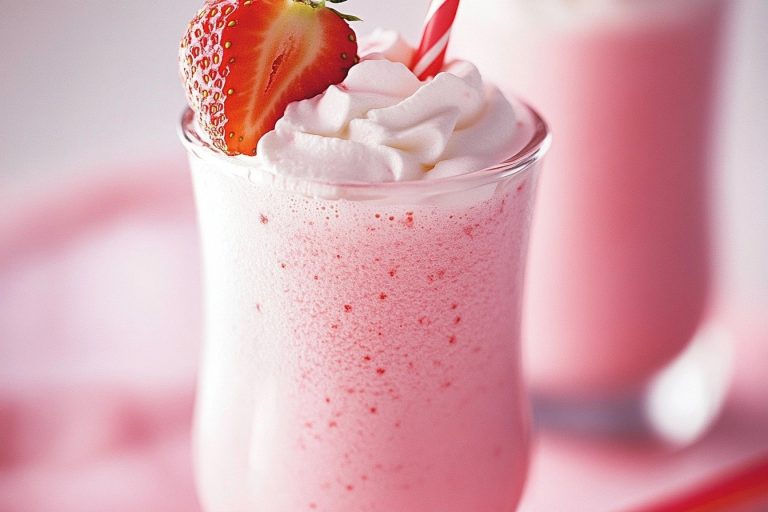 Milkshake fraise onctueux au Ninja Slushi