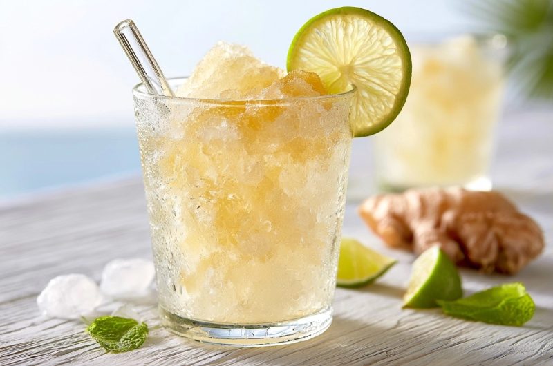 Hjemmelaget ginger ale som slush med Ninja Slushi