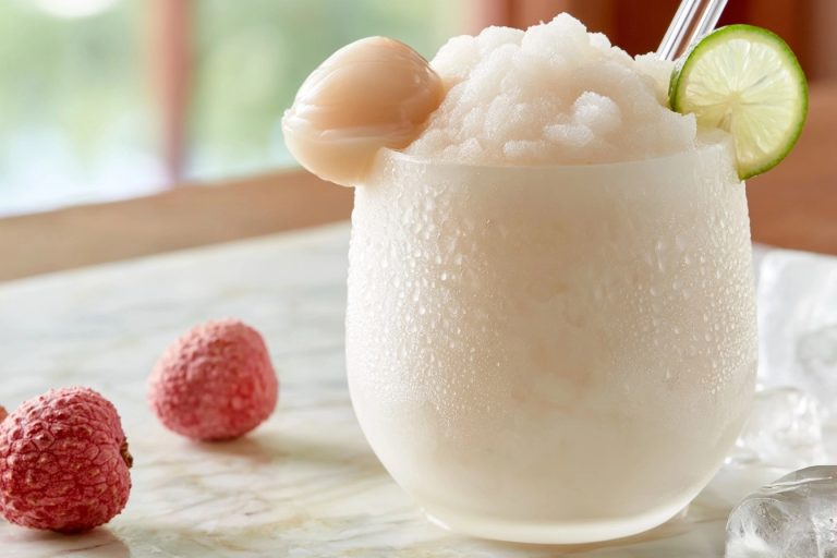 Litchi glacé onctueux au Ninja Slushi (recette givrée sans alcool) — photo 1