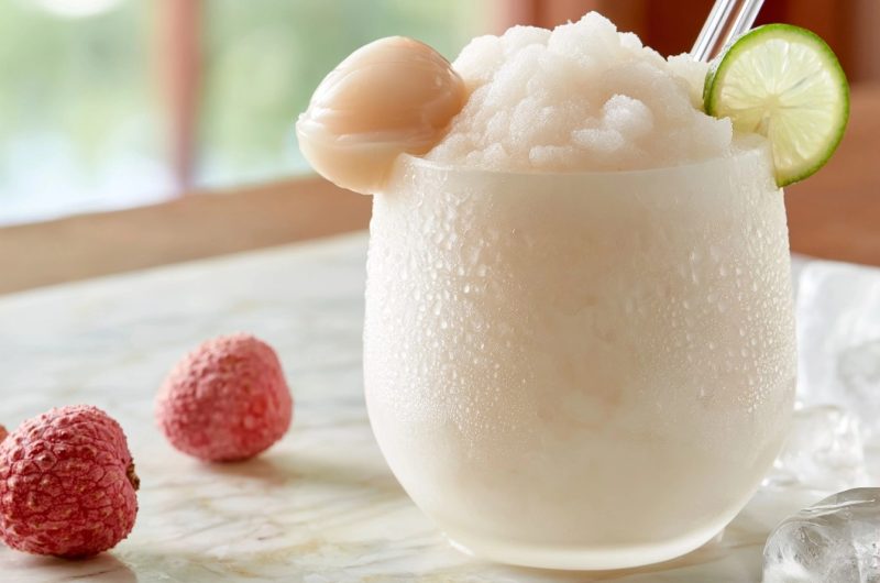Alcohol-Free Lychee Slush with the Ninja Slushi