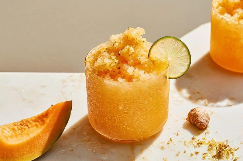 Melon ginger granita