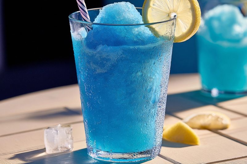 Sininen vadelma-slush Ninja Slushi -laitteella