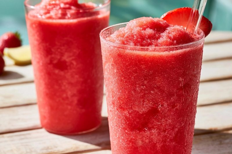 Jordbær-slushie