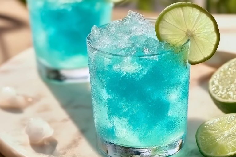 Cocktail gin curaçao bleu citron vert au Ninja Slushi — photo 1