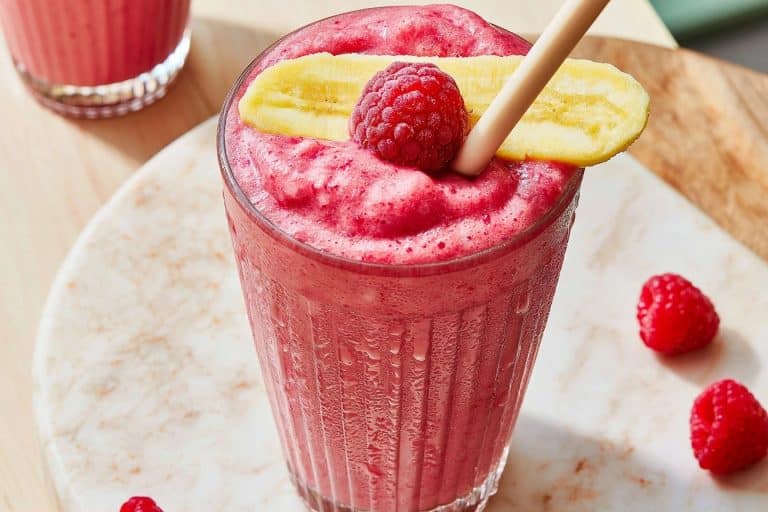 Milkshake bananes framboises 100 % végétal au Ninja Slushi — photo 1