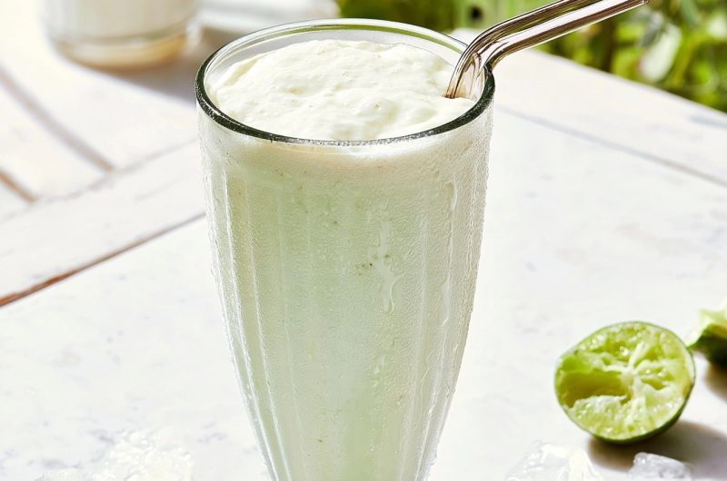Milkshake sorbet citron vert et vanille