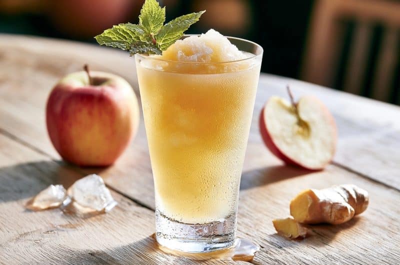 Mocktail pomme gingembre au Ninja Slushi