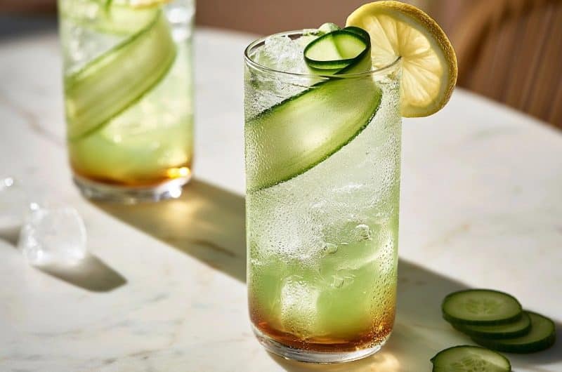 Mocktail tonic concombre