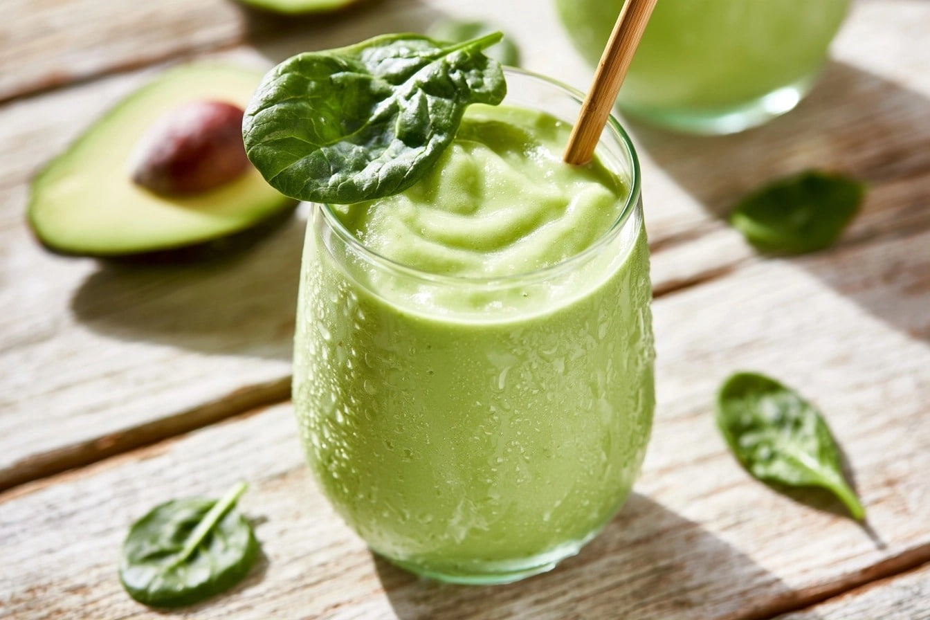 Bananen-Spinat-Avocado-Smoothie mit dem Ninja Slushi