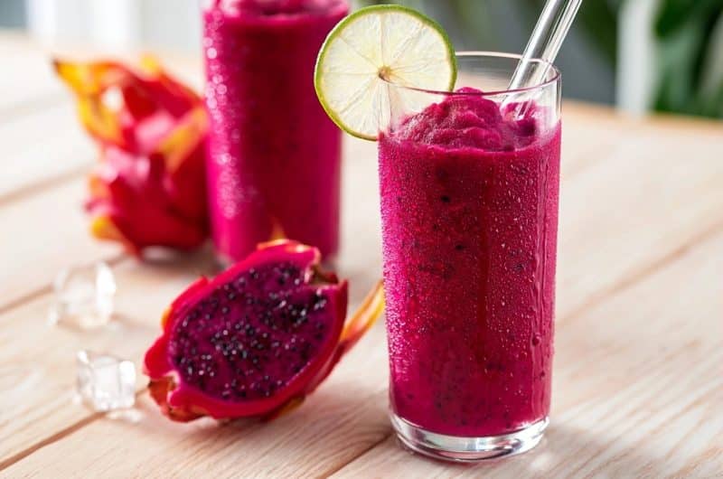 Smoothie fruit du dragon hibiscus